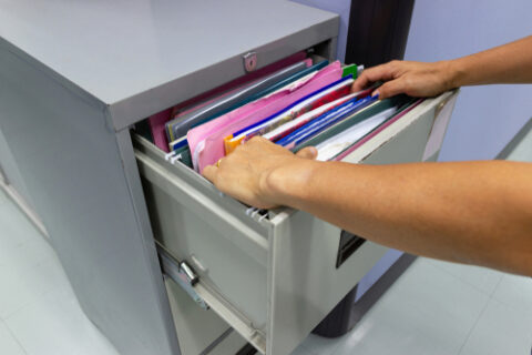A filing cabinet
